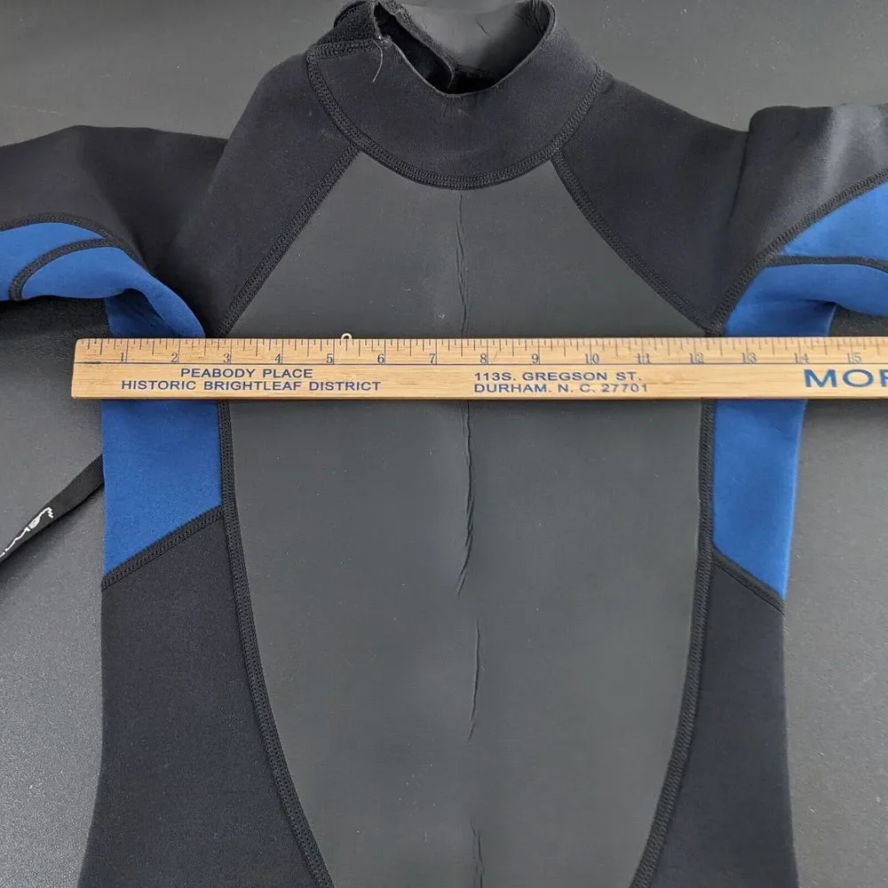 Lemorecn‎ Kids Size 12 Black Royal Blue Swimming Surfing  Ocean Wetsuit Back Zip